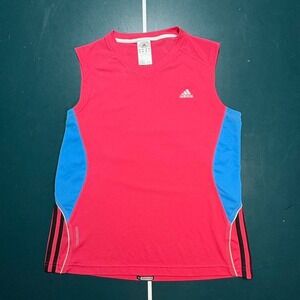 Adidas formation tank top women's large pink & baby blue